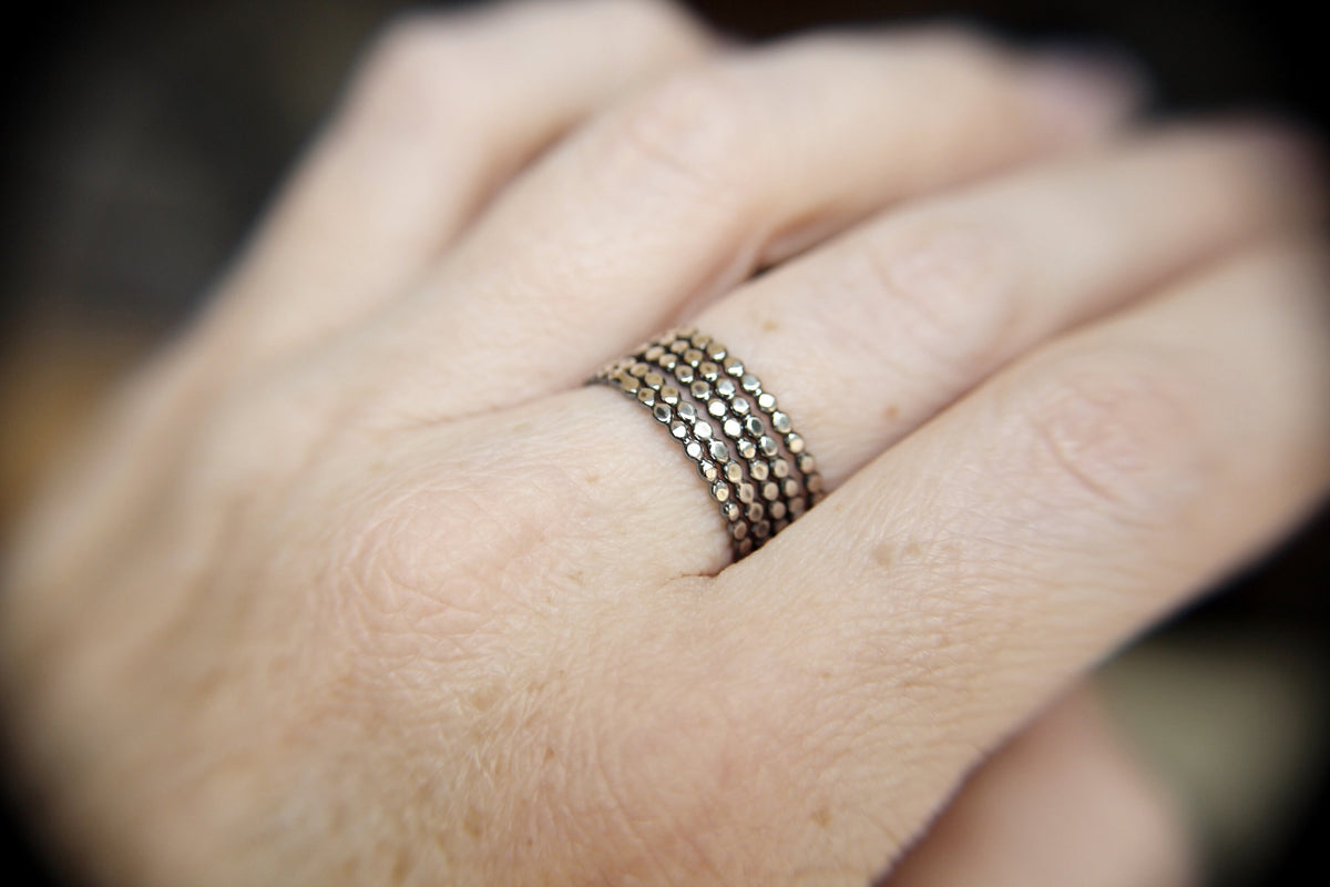 Sterling Bead Ring, Dot Ring, Antique Beaded Rings, Stacking Rings, Simple Ring, Rings, Stacking Rings, Boho Rings, Simple, Modern, Chic