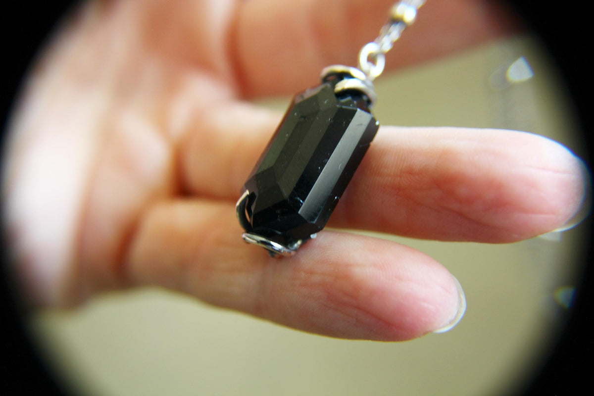 Hexagon Tourmaline Necklace, Hexagon Black Tourmaline Necklace, Tourmaline Pendant, Natural Gemstone, Tourmaline Jewelry, Gift