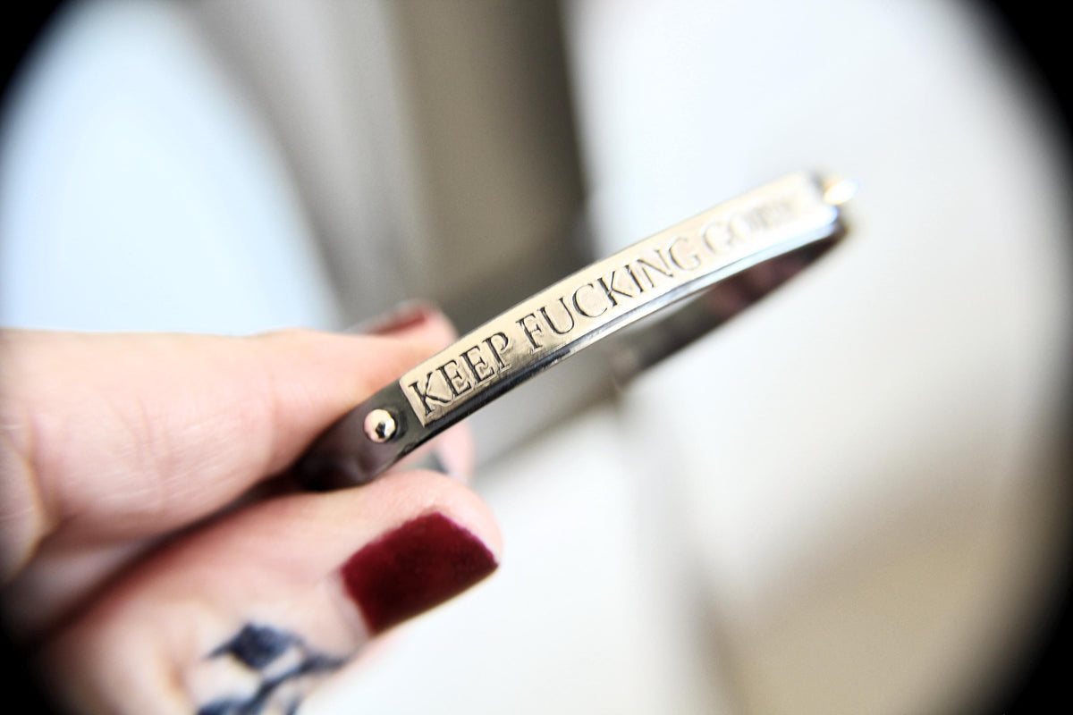 Keep Fucking Going, Keep Fucking Going Cuff, Inspirational Bracelet Cuff, Motivational Jewelry, Mens Cuff Bracelet, Mens Bracelet