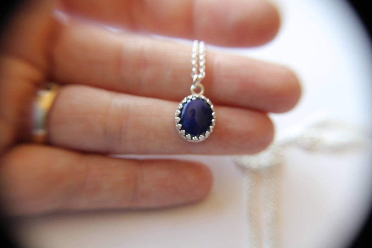 Lapis Lazuli Necklace,Victorian Necklace,Antique Necklace,Stone Pendant,Gold Speckled Pendant Necklace,Boho Necklace,Layer Necklace