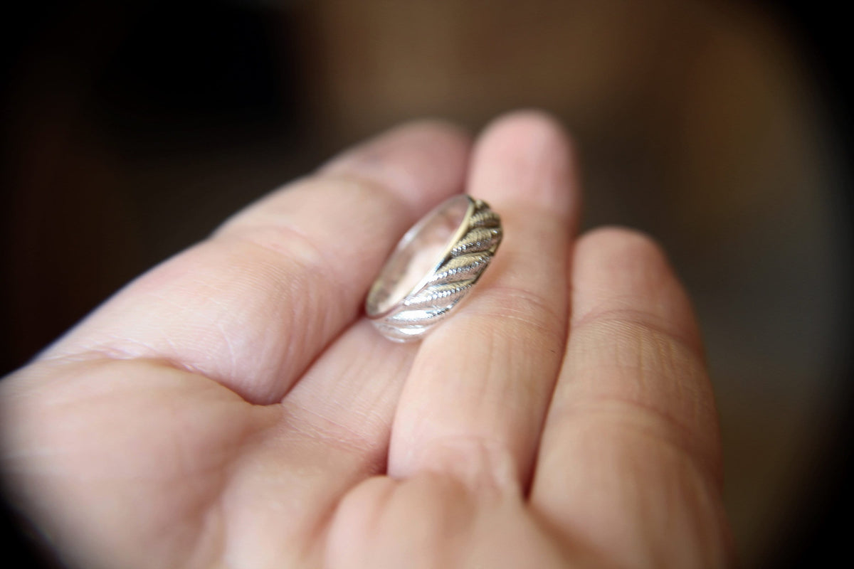 Rope Pattern Band, Unique Band, Wide Band Ring, Wide Rope Silver Ring, Simple Wedding Band, Pattern Jewelry, Stacking Ring, Wide Ring