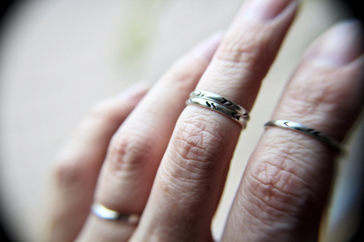 Stamped Arrow Ring, Double Arrow Ring, Sterling Half Round Ring, Knuckle Ring, Knuckle Rings, Stacking Rings, Above Knuckle Ring, Rings,