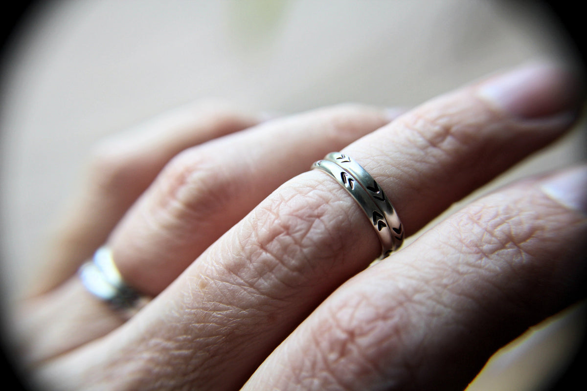Stamped Arrow Ring, Double Arrow Ring, Sterling Half Round Ring, Knuckle Ring, Knuckle Rings, Stacking Rings, Above Knuckle Ring, Rings,