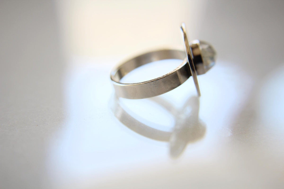Thick Moon Phase Ring, Moonstone Moon Phase Jewelry, Moon Phase, Moon Ring, Sterling Silver Ring, Stacking Rings, Moonstone Ring, Gift