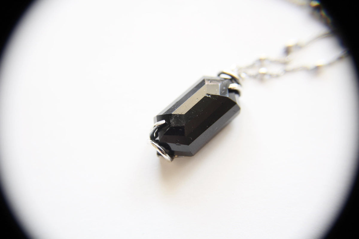 Hexagon Tourmaline Necklace, Hexagon Black Tourmaline Necklace, Tourmaline Pendant, Natural Gemstone, Tourmaline Jewelry, Gift