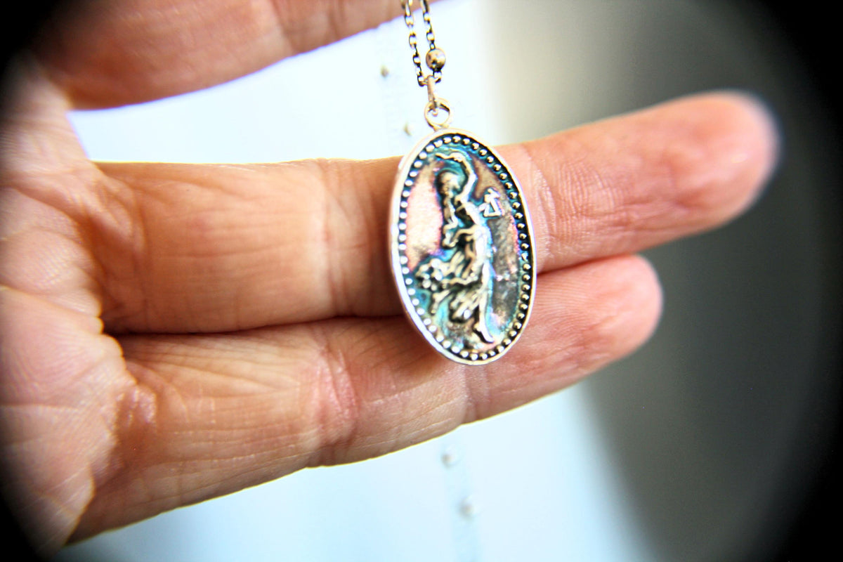 Goddess Necklace, Devine Goddess Necklace, Goddess Jewelry, Medallion Necklace, Wicca Jewelry, Lunar Theme, Nature Goddess Necklace, Gift