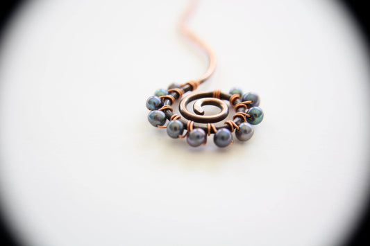 Spiral Pearl Hair Stick, Peacock Pearl Hair Stick, Wavy Hair Stick, Copper Pearl Hair Stick, Spiral Hair Stick, Pearl Hair Stick,Copper Fork