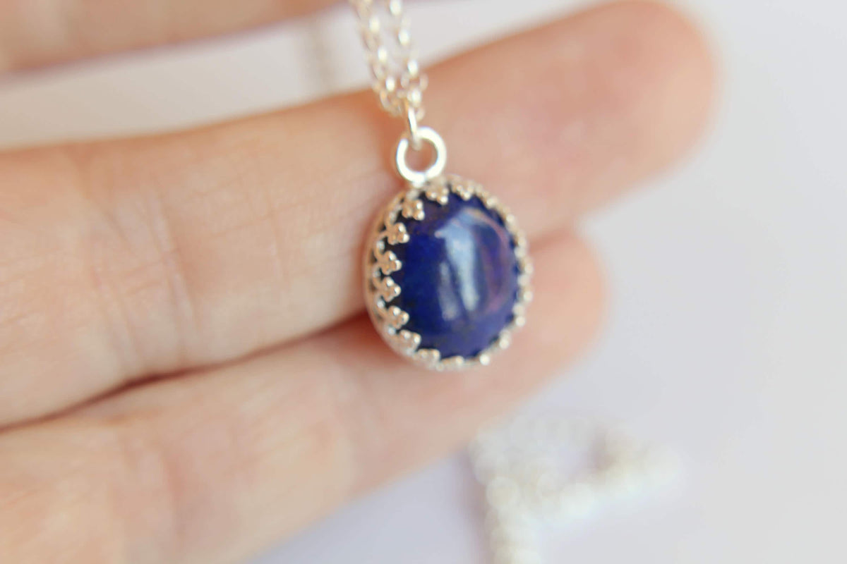 Lapis Lazuli Necklace,Victorian Necklace,Antique Necklace,Stone Pendant,Gold Speckled Pendant Necklace,Boho Necklace,Layer Necklace