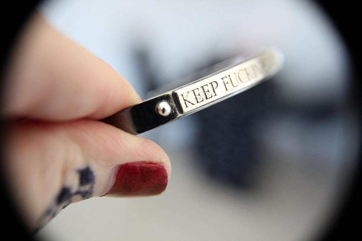 Keep Fucking Going, Keep Fucking Going Cuff, Inspirational Bracelet Cuff, Motivational Jewelry, Mens Cuff Bracelet, Mens Bracelet