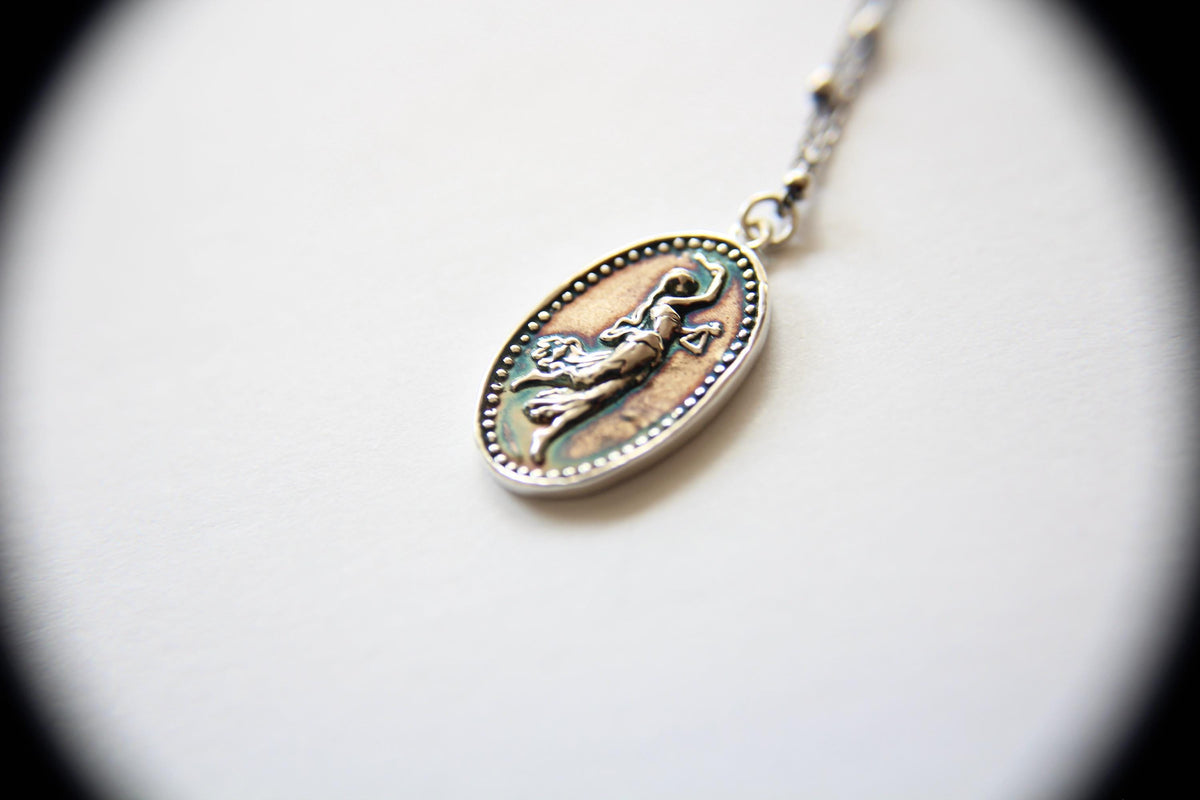 Goddess Necklace, Devine Goddess Necklace, Goddess Jewelry, Medallion Necklace, Wicca Jewelry, Lunar Theme, Nature Goddess Necklace, Gift