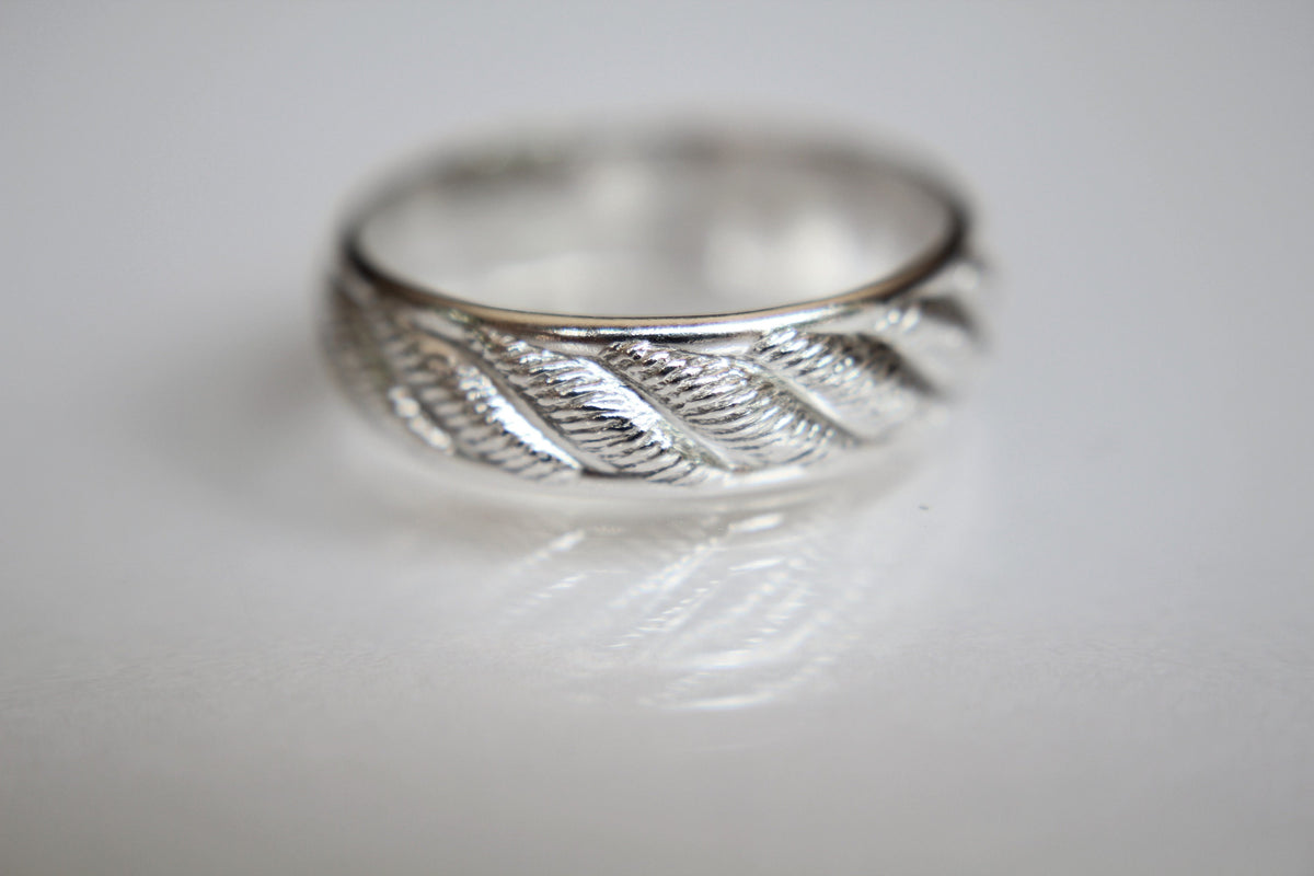 Rope Pattern Band, Unique Band, Wide Band Ring, Wide Rope Silver Ring, Simple Wedding Band, Pattern Jewelry, Stacking Ring, Wide Ring