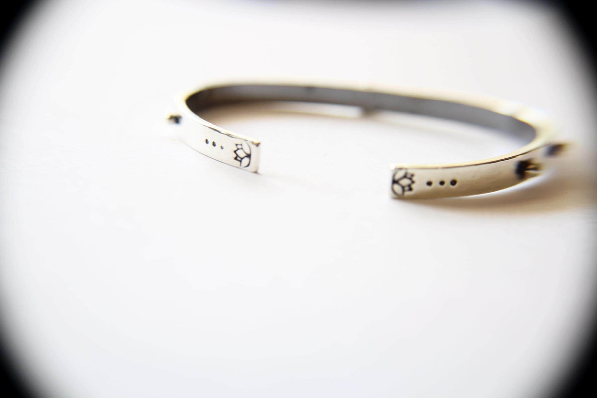 Double Lotus Cuff Bracelet, Moonstone Lotus Cuff Lotus,Lotus Bracelet,Minimalist Cuff,Textured Bracelet,Textured,Double Lotus,Boho Cuff,Boho