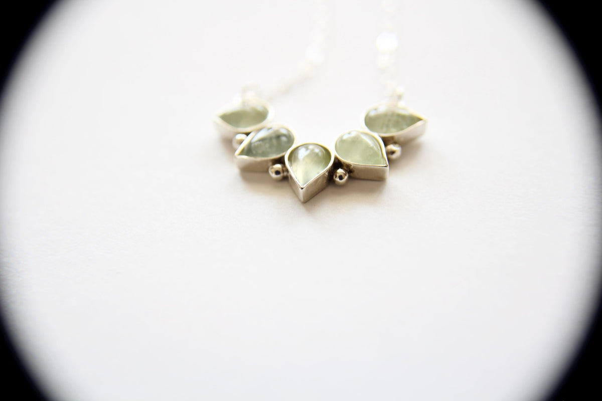 Prehnite Teardrop Necklace, Prehnite Necklace, Prehnite Drop Necklace, Boho Necklace, Prehnite Jewelry, Nature Inspired Jewelry, Jewelry