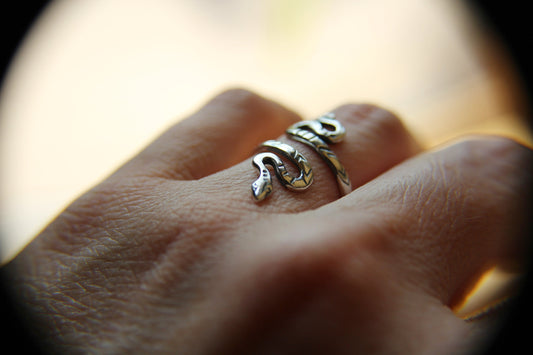 Textured Snake Ring, Snake Jewelry, Serpent Ring, Simple Ophidian Ring, Gift, Nature Jewelry, Nature Lover, Modern Jewelry, Minimalist, Gift