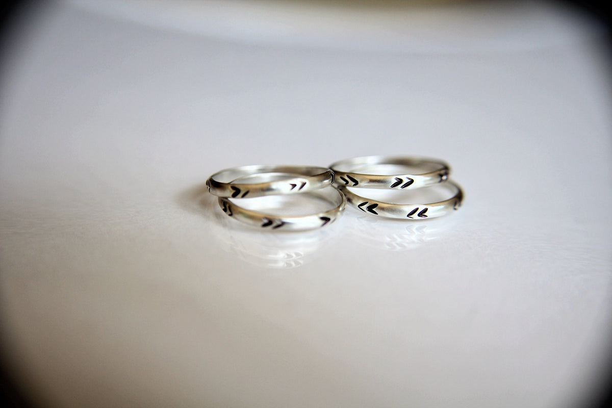 Stamped Arrow Ring, Double Arrow Ring, Sterling Half Round Ring, Knuckle Ring, Knuckle Rings, Stacking Rings, Above Knuckle Ring, Rings,