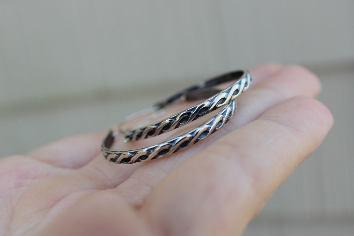Celtic Hoop Earrings, Large Hoop Earrings, Celtic Knot Hoop Earring, Earrings, Modern Earrings, Minimal Edge, Boho Chic Style, Oval Hoop