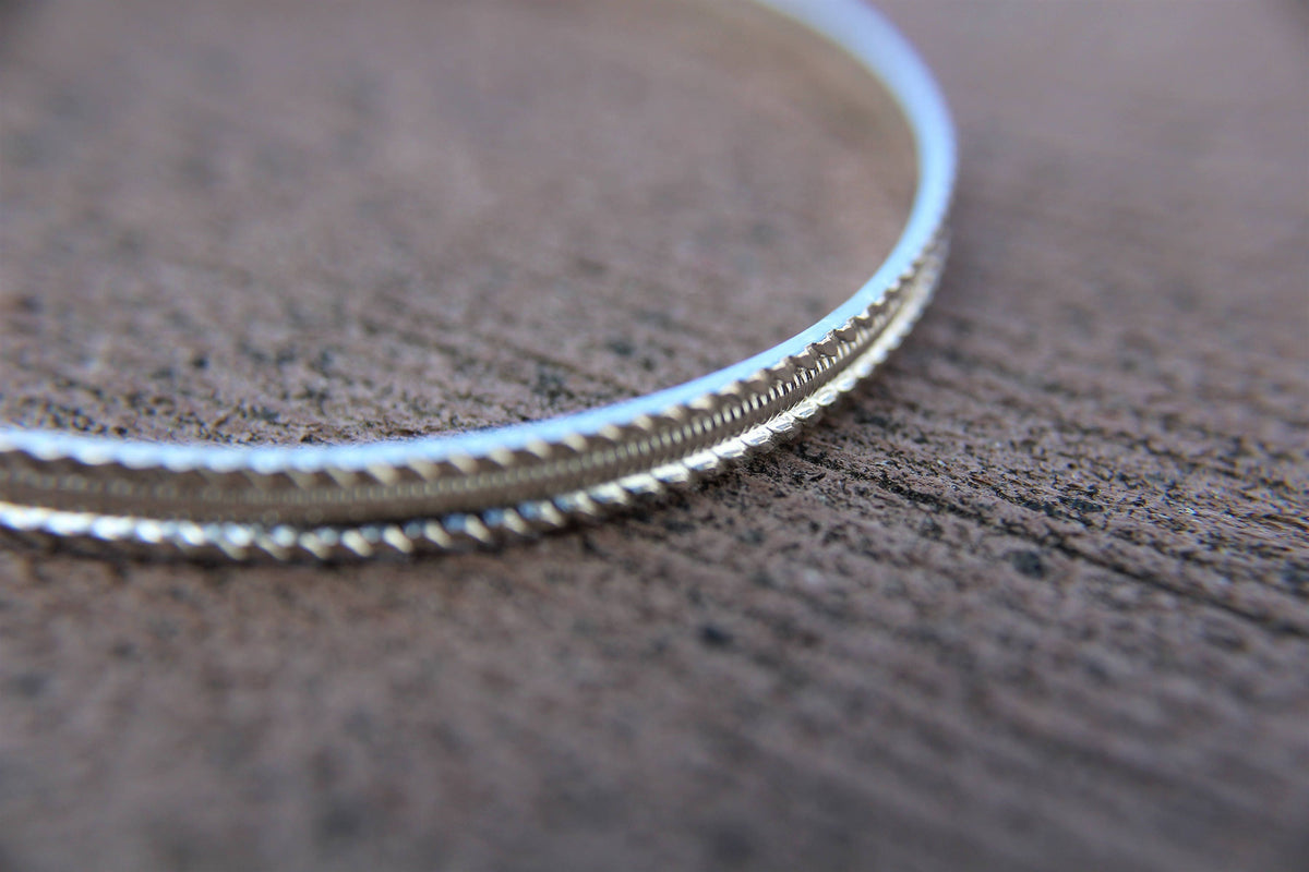 Textured Silver Bangle, Simple Bangle Bracelet, Sterling Silver Bangle, Simple Bracelet, Thick Bangle, Stacking Bangle, Gold Bangle, Gift