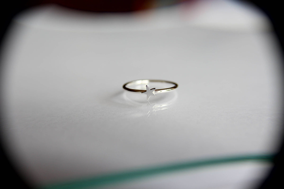 Tiny Star Ring, Super Tiny Star Ring, Silver Star Ring, Shooting Star Ring, Little Star Ring, Your My Star Ring, Simple Star Ring, Gift