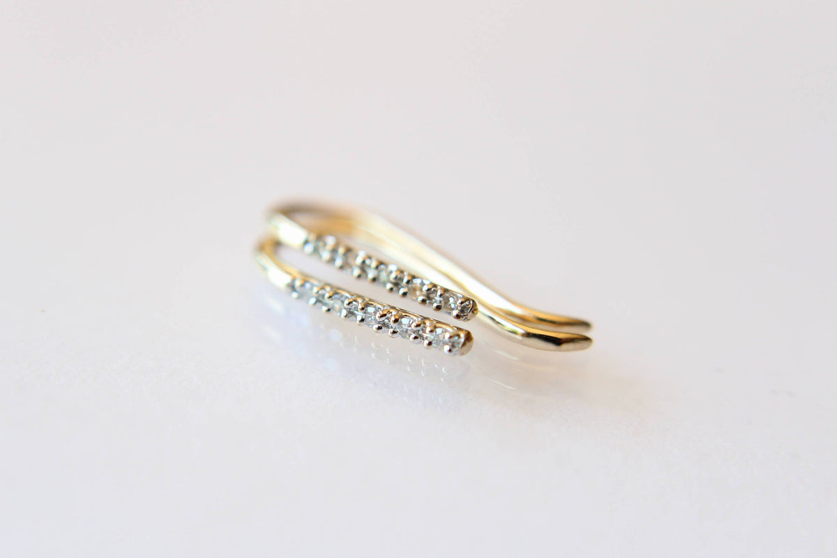 Diamond Line Earrings, Bar Earrings, Solid Gold Bar Earrings, Diamond Earrings, Line Earrings, Modern Chic, Dash Studs, Simple Bold Earring