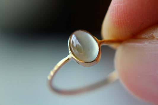 Prehnite Ring, Gold Prehnite Ring, Green Gemstone Ring, Simple Gold Ring, Delicate Prehnite Jewelry, Prehnite Stone, Green Stone Gold Ring