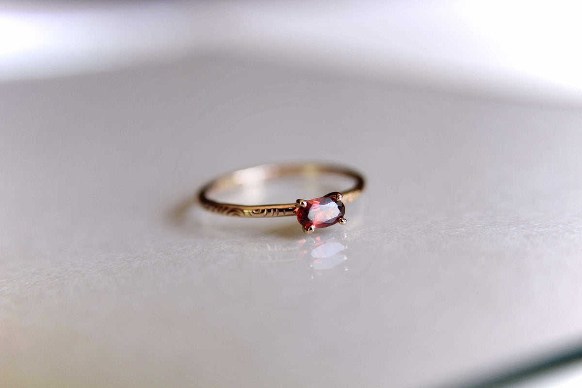 Garnet Stacking Ring, Garnet Ring, Natural Gemstone Ring, January Birthstone, Garnet, Gemstone Stacking Ring, Red, Garnet Stone, Gift