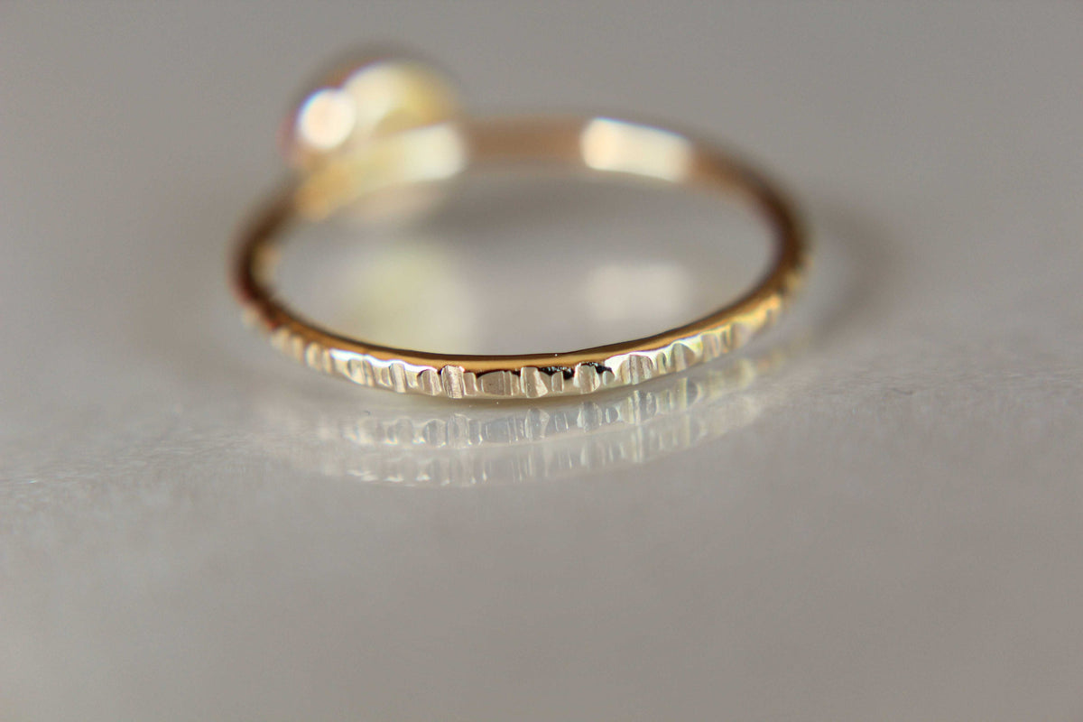 Moonstone Stacking Ring, Moonstone Ring, Engagement Ring, June Birthstone, Rainbow Moonstone, Gemstone Stacking Ring, Gold, Moonstone, Gift