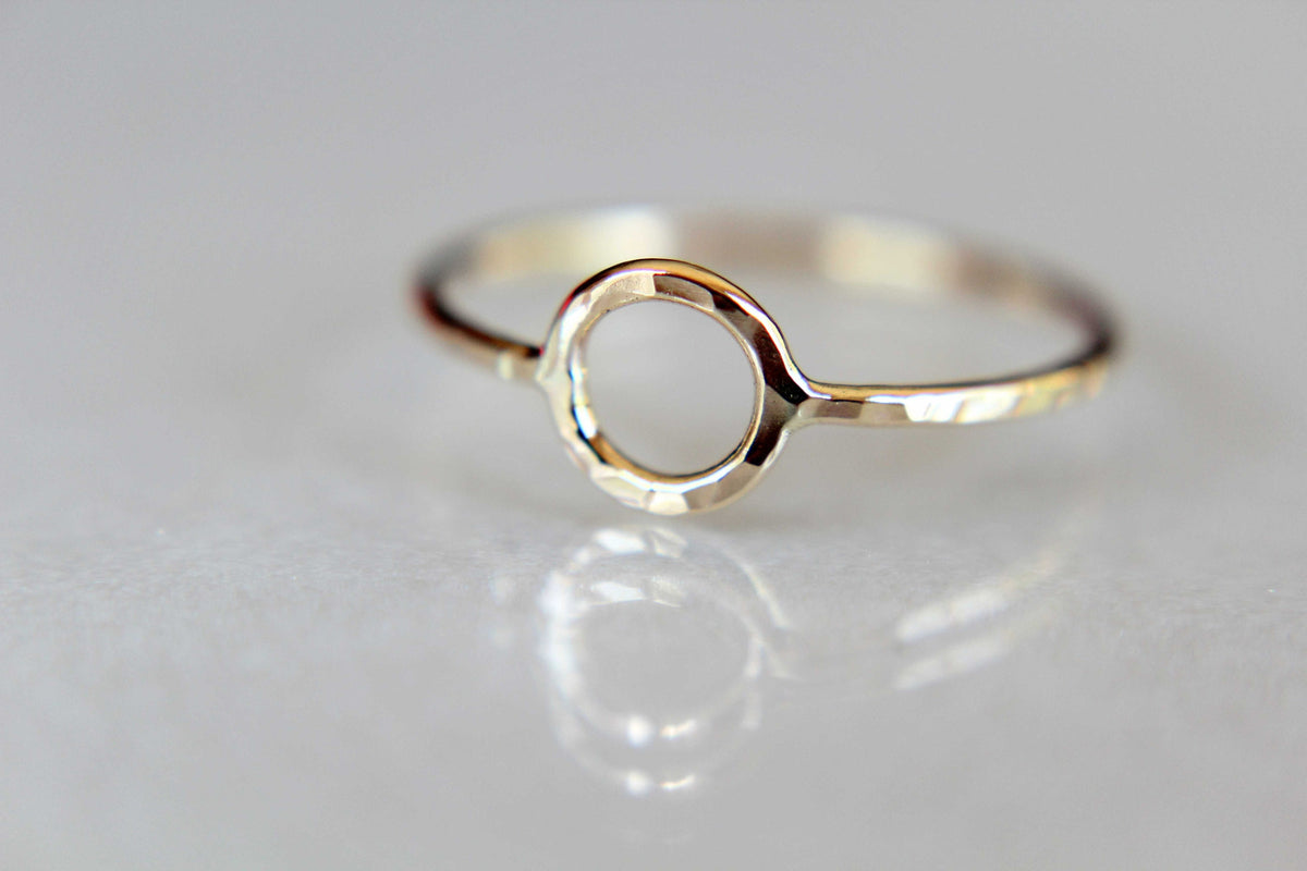 Circle Ring, Stacking Rings, Eternity Rings, Solid Gold Circle Rings, Simple Modern Rings, Karma Circle Ring, Minimalist Jewelry, Karma Ring
