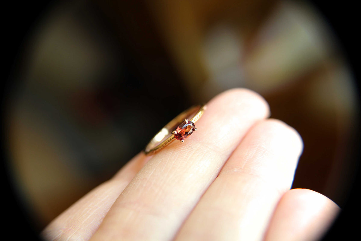 Garnet Stacking Ring, Garnet Ring, Natural Gemstone Ring, January Birthstone, Garnet, Gemstone Stacking Ring, Red, Garnet Stone, Gift