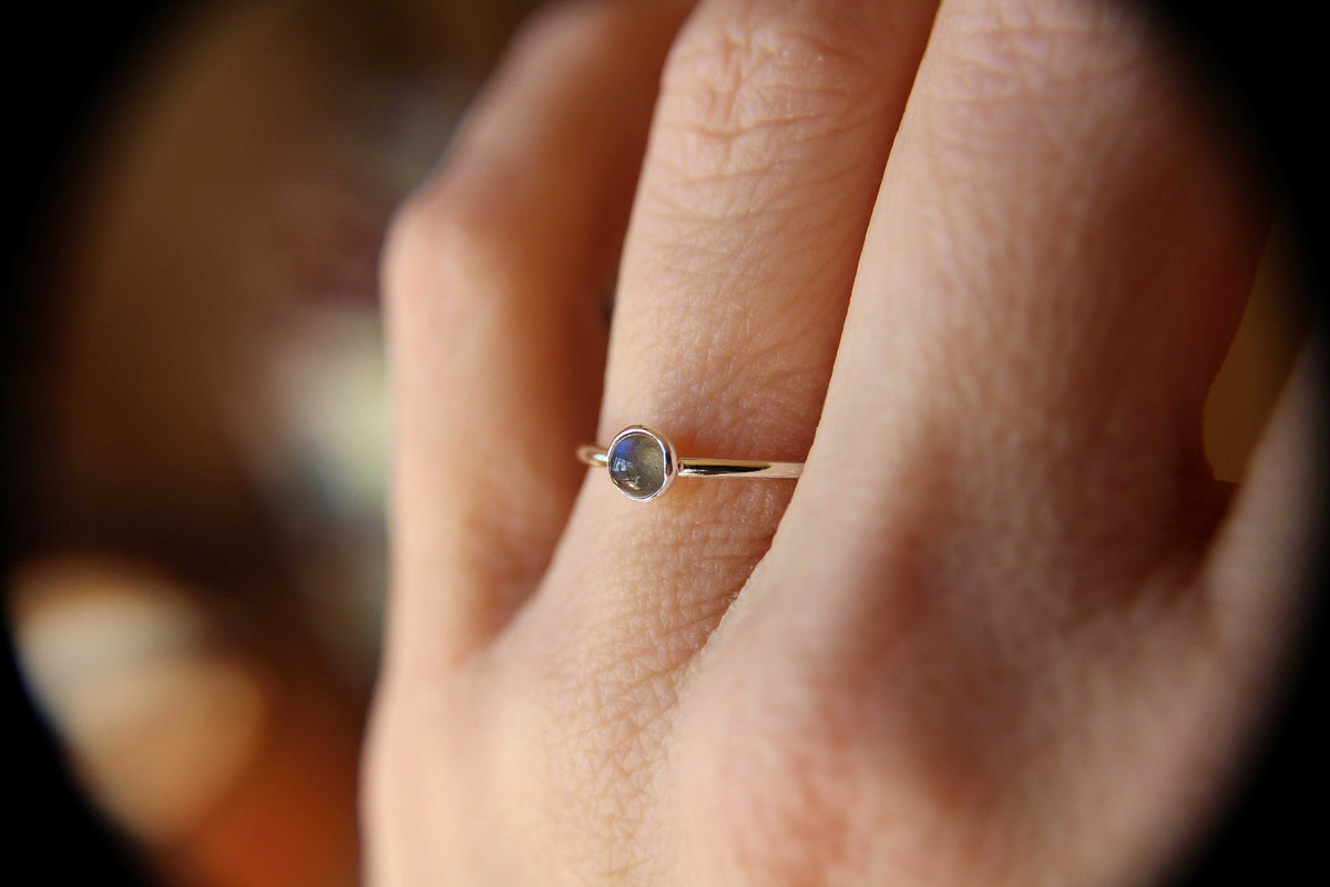Labradorite Stacking Ring, Labradorite Ring, Natural Gemstone Ring, Labradorite, Gemstone Stacking Ring, Labradorite Gemstone, Gift