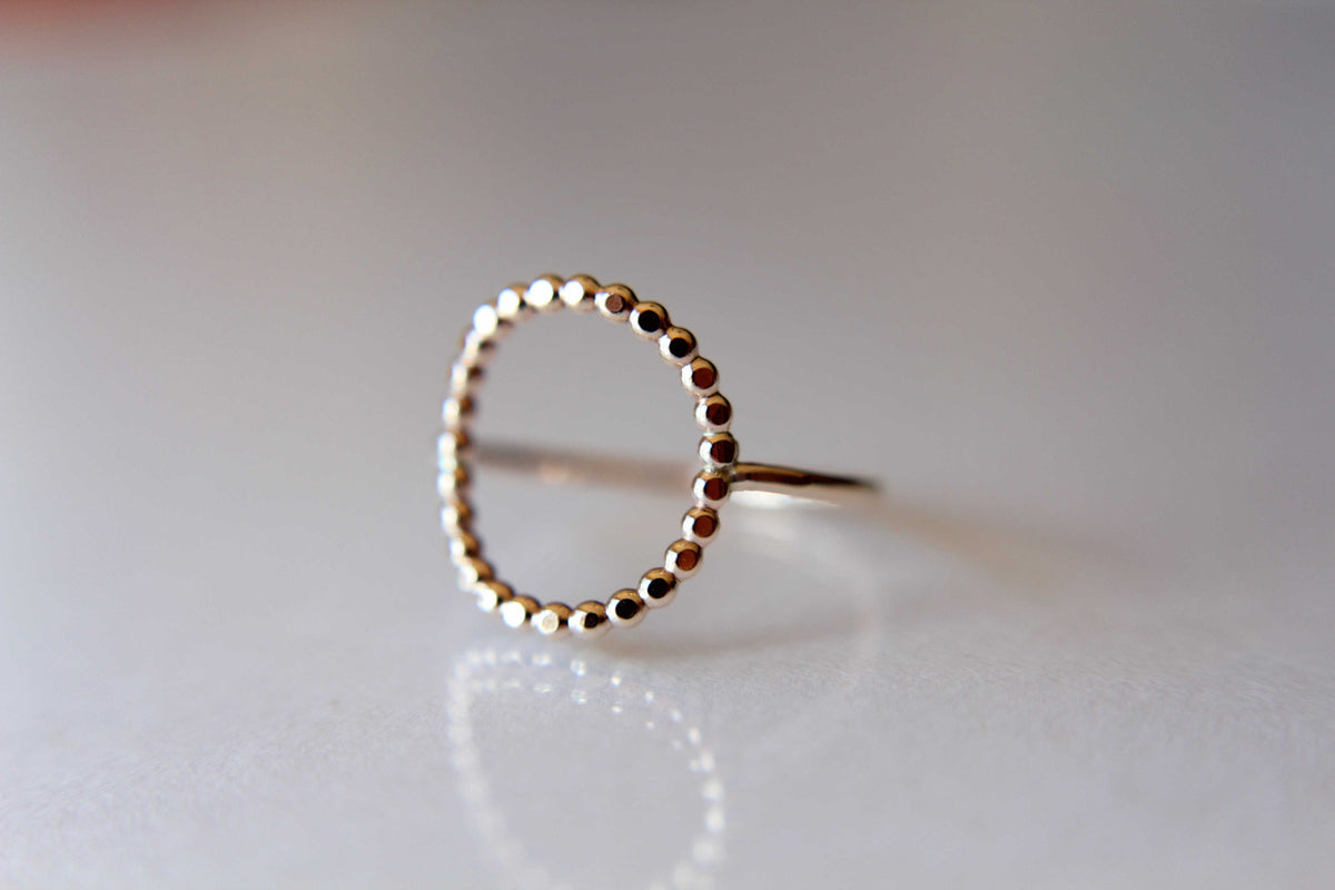 Circle Ring, Beaded Rings, Eternity Rings, Beaded Circle Ring,Simple Modern Ring, Karma Circle Ring, Minimalist Jewelry, Karma Ring, Gift
