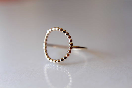 Circle Ring, Beaded Rings, Eternity Rings, Beaded Circle Ring,Simple Modern Ring, Karma Circle Ring, Minimalist Jewelry, Karma Ring, Gift