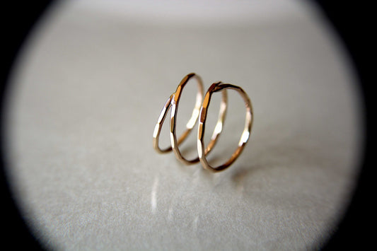 Bypass Thumb Ring, Coil Ring, Textured Thumb Ring, Wrap Around Ring, Statement Ring, Bypass Ring, Textured Jewelry, Modern, Edge Textured