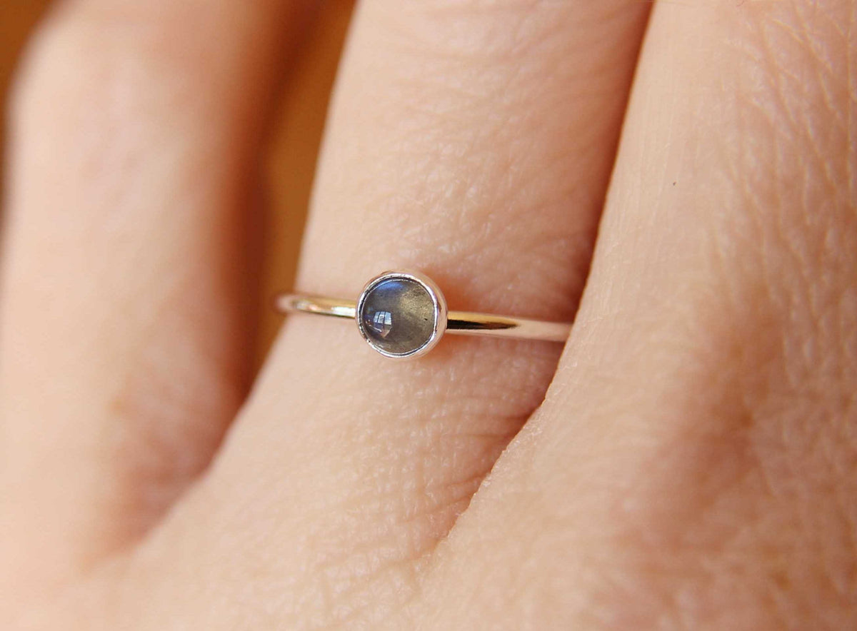 Labradorite Stacking Ring, Labradorite Ring, Natural Gemstone Ring, Labradorite, Gemstone Stacking Ring, Labradorite Gemstone, Gift