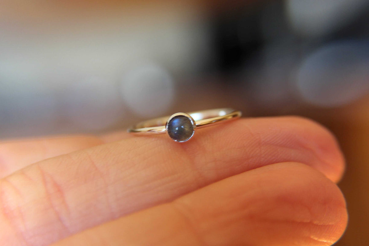 Labradorite Stacking Ring, Labradorite Ring, Natural Gemstone Ring, Labradorite, Gemstone Stacking Ring, Labradorite Gemstone, Gift