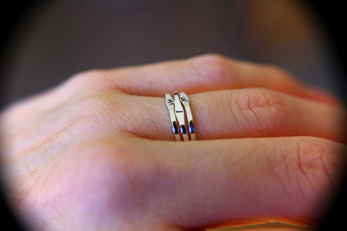 Initial Ring, Personalized Stacking Ring, Personalized Ring, Stacking Ring, Letter Ring, Mothers Ring, Letter or Number Ring, Name Ring,Gift