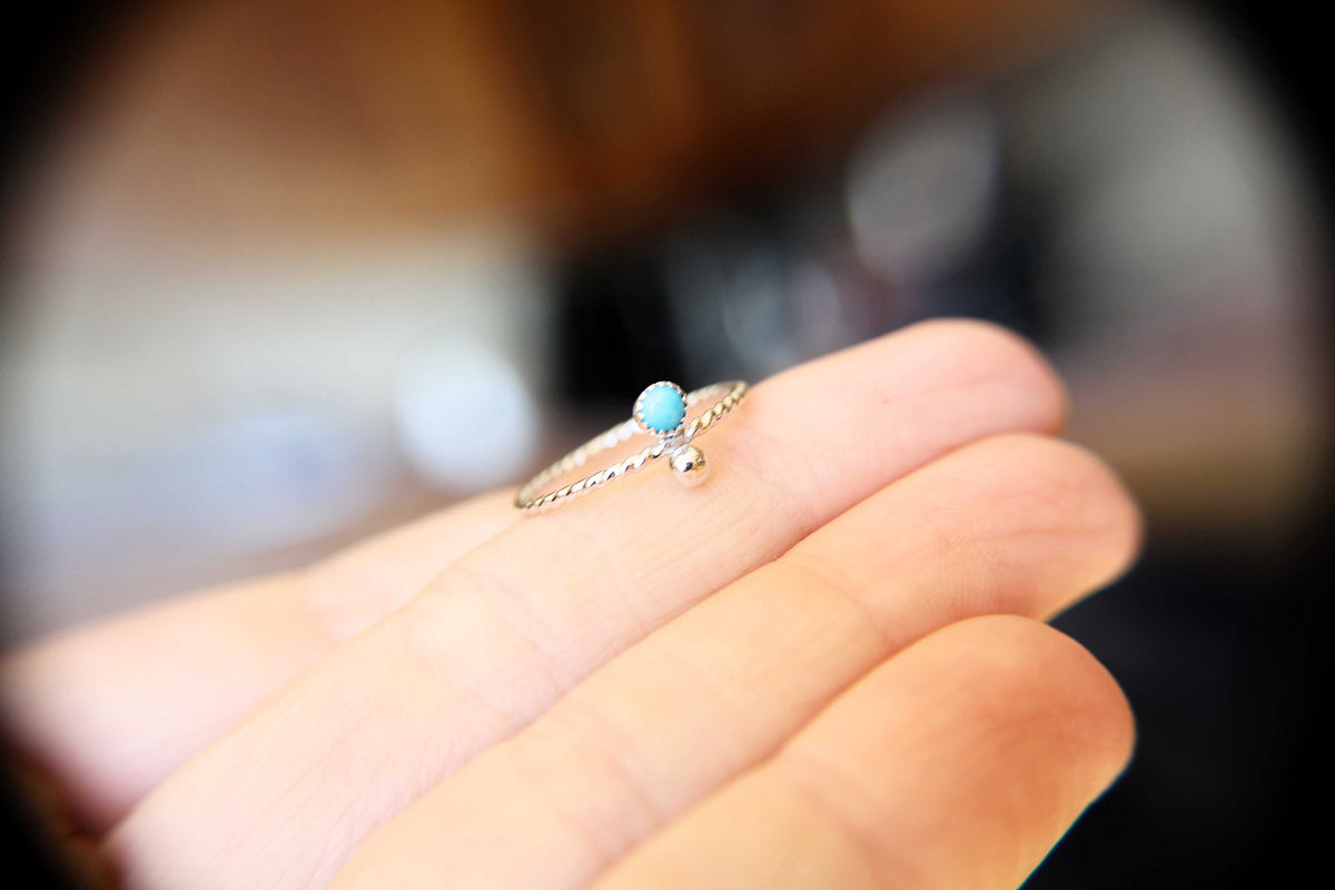 Turquoise Ring, Boho Turquoise Ring, Simple Boho Turquoise Ring, Simple Boho Ring, Boho Jewelry, Simple Stacking Ring, Turquoise Jewelry