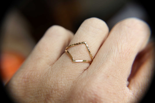 Chevron Ring Set, Gold Chevron Rings, Textured, Boho Ring, Minimalist, Everyday Jewelry, Simple, Gift, Modern Ring, Geometric Ring, Chevron
