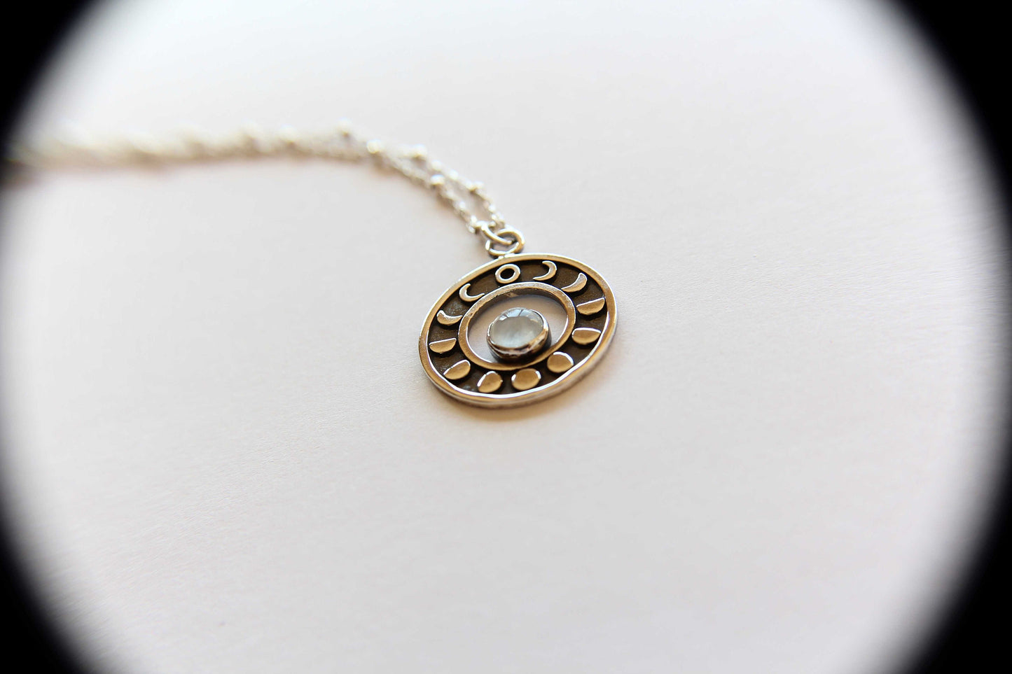 Moon Phases Necklace Sterling Silver Moon Necklace, Lunar Phase Necklace, Moon Phase Necklace, Moon Jewelry, Celestial Jewelry, Gift
