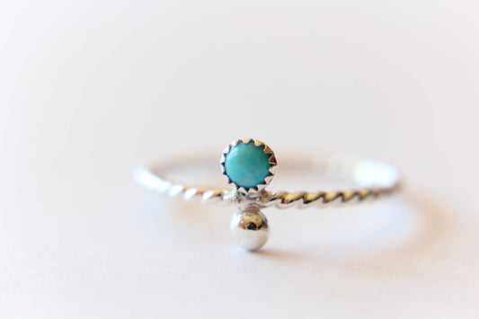 Turquoise Ring, Boho Turquoise Ring, Simple Boho Turquoise Ring, Simple Boho Ring, Boho Jewelry, Simple Stacking Ring, Turquoise Jewelry