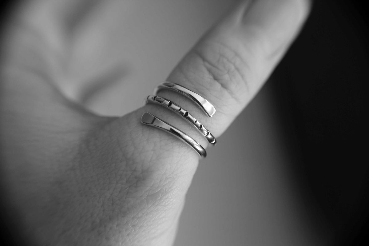 Bypass Thumb Ring , Hammered Thumb Ring, Textured Thumb Ring, Wrap Around Ring, Statement Ring, Bypass Ring, Textured Ring, Wrap Ring, Gift
