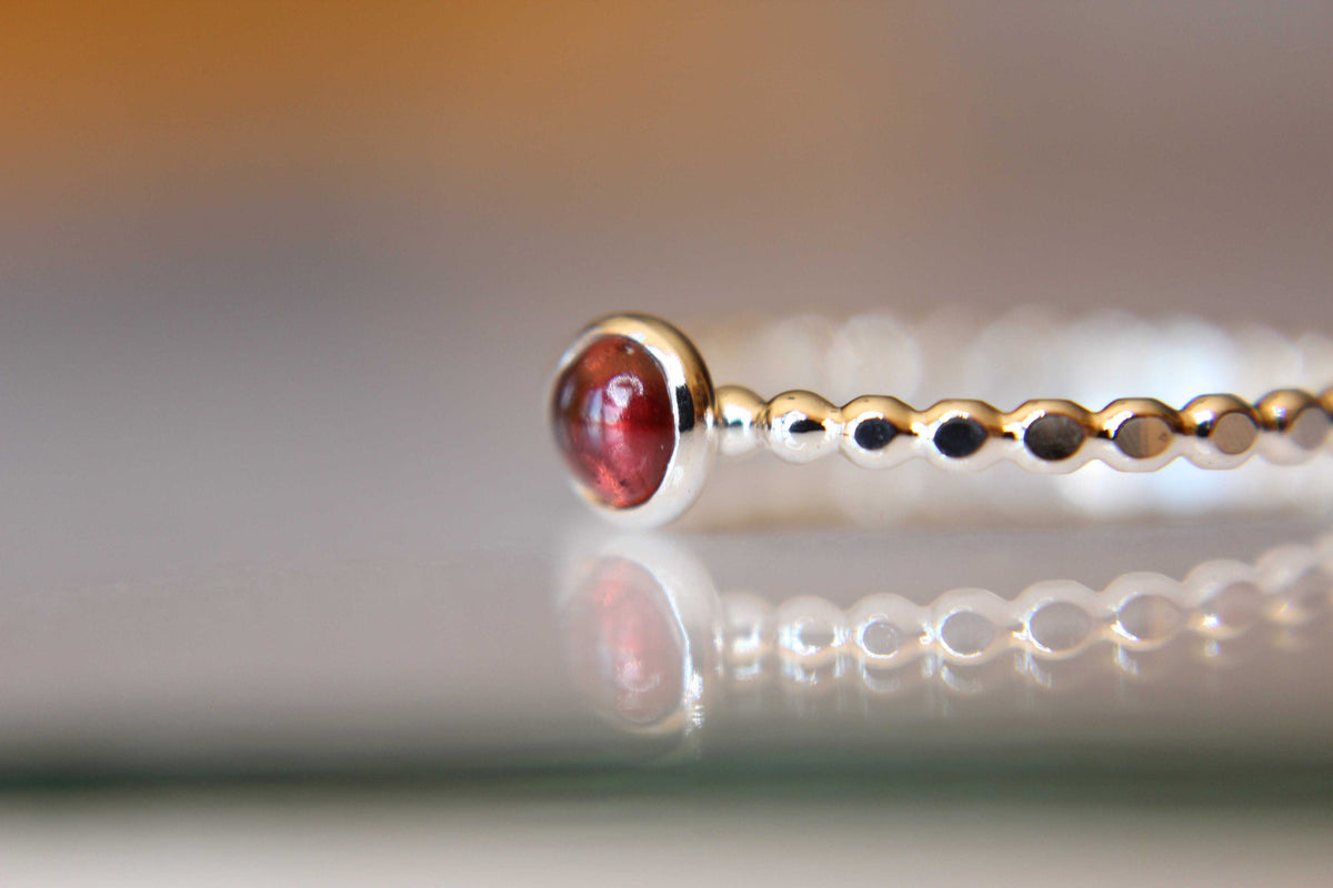 Garnet Stacking Ring, Garnet Ring, Natural Gemstone Ring, January Birthstone, Garnet, Gemstone Stacking Ring, Red, Garnet Stone, Gift