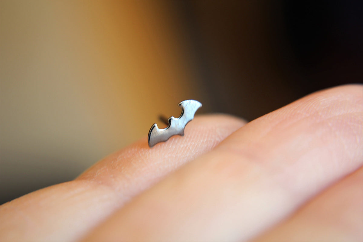Tiny Bat Earrings, Bat Earrings, Tiny Bat Jewelry, Bat Jewelry, Halloween Jewelry, Halloween, Bat Studs, Tiny Bat Stud Earrings, Gift