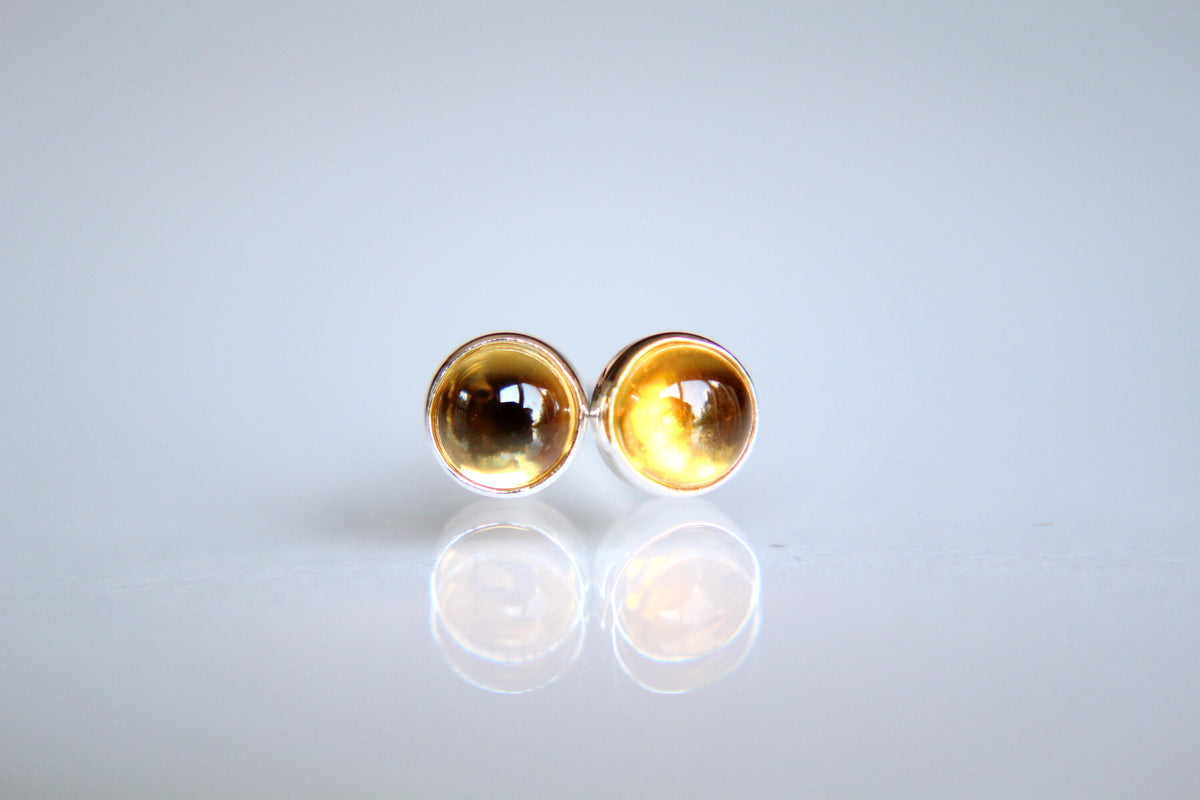Citrine Earrings, Gemstone Earrings, Sterling Earrings, Post Earrings, Citrine Post Earrings, Small Earrings, Minimalist Earrings, Gift