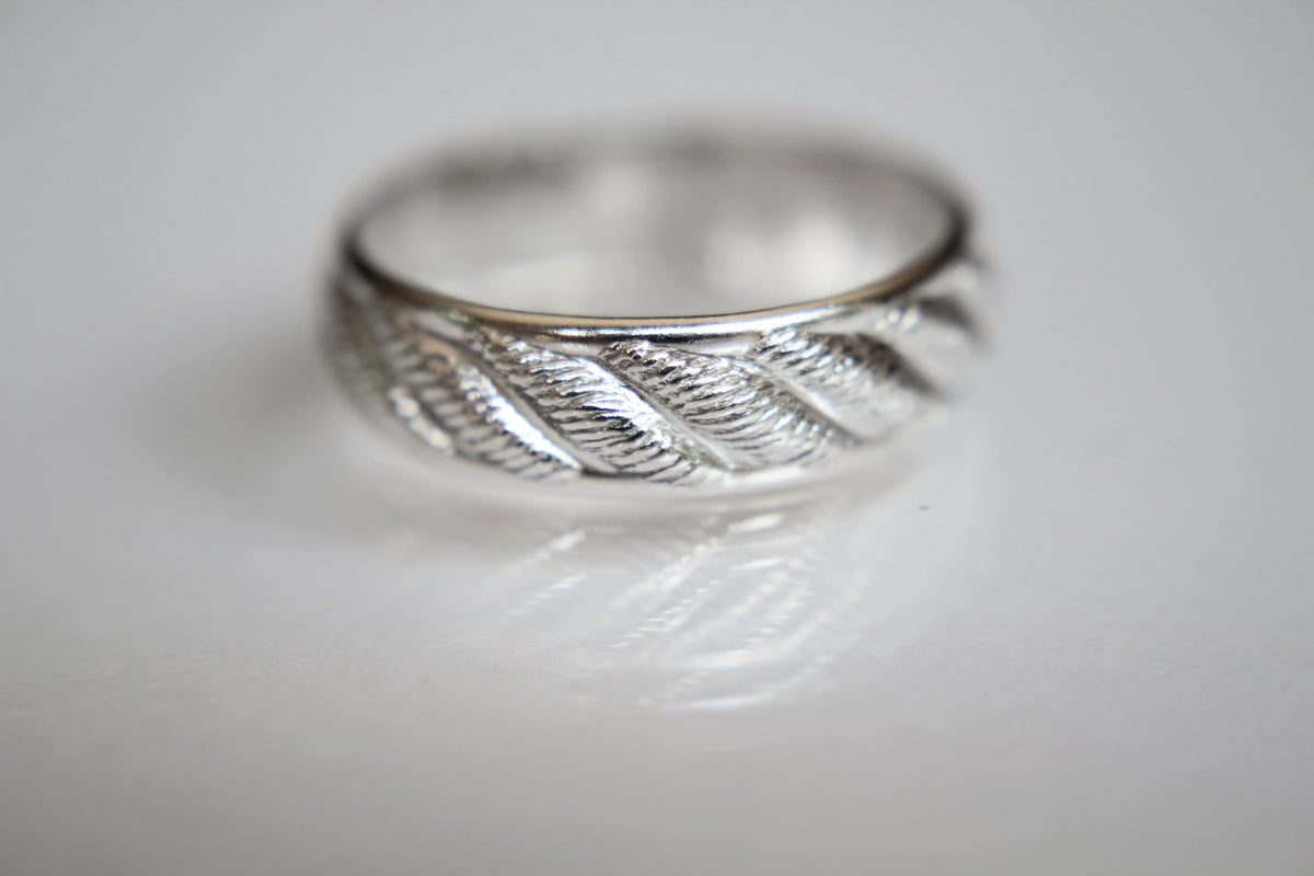 Rope Pattern Band, Unique Band, Wide Band Ring, Wide Rope Silver Ring, Simple Wedding Band, Pattern Jewelry, Stacking Ring, Wide Ring