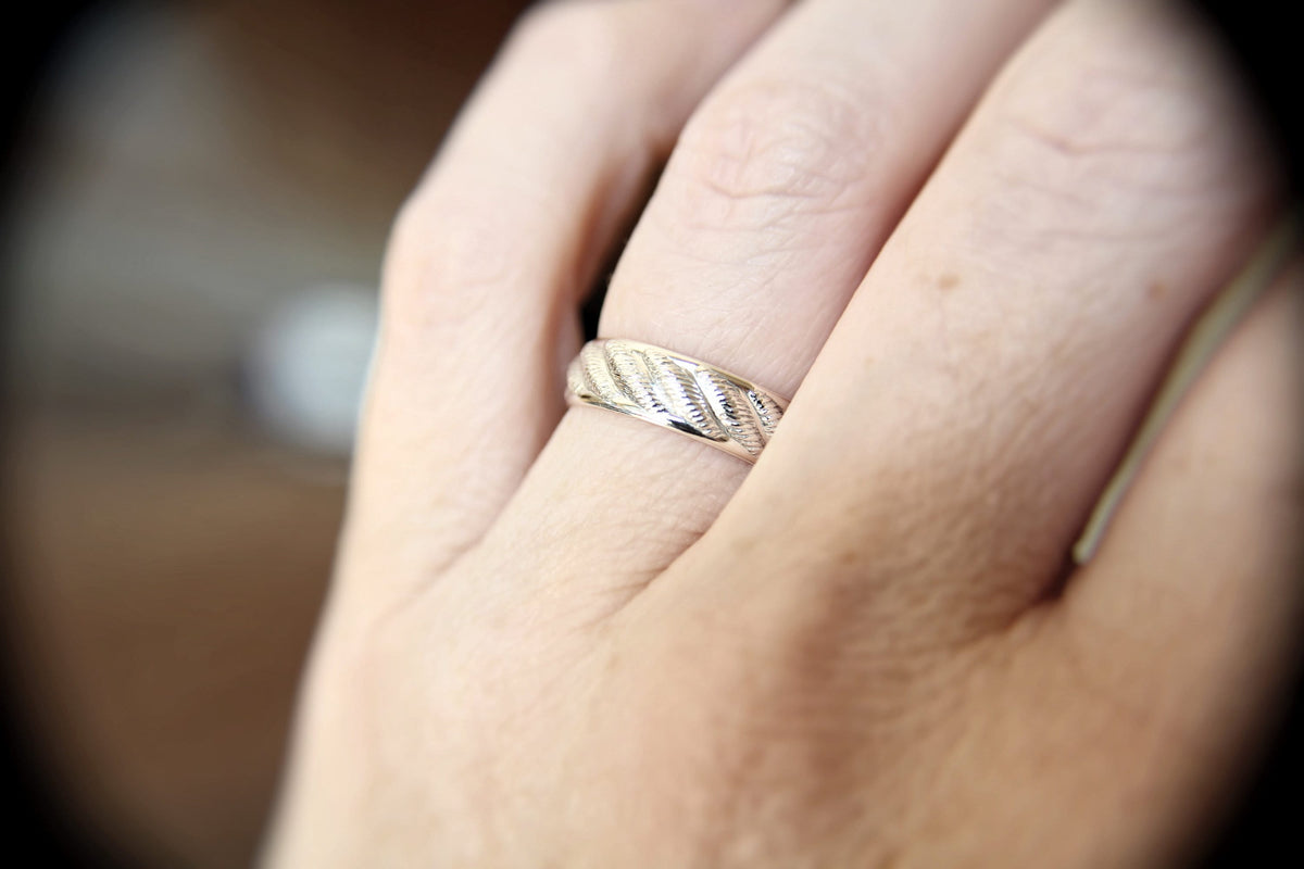 Rope Pattern Band, Unique Band, Wide Band Ring, Wide Rope Silver Ring, Simple Wedding Band, Pattern Jewelry, Stacking Ring, Wide Ring