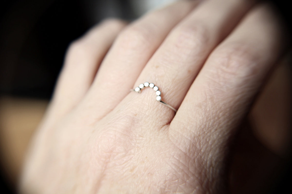 Arc Ring, Arch Ring, Half Circle Ring, Simple Band, Semi Circle Ring, Unique Ring, Minimalist Rings, Modern Ring, Stacking Ring, Gift