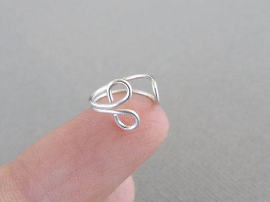 Simple OM Design Sterling Ear Cuff, Ear Cuff, Everyday Ear Cuff, Ear Cuff, Ear Cuff Earring, Cuff, OM Jewelry, Classic, Modern, Minimal