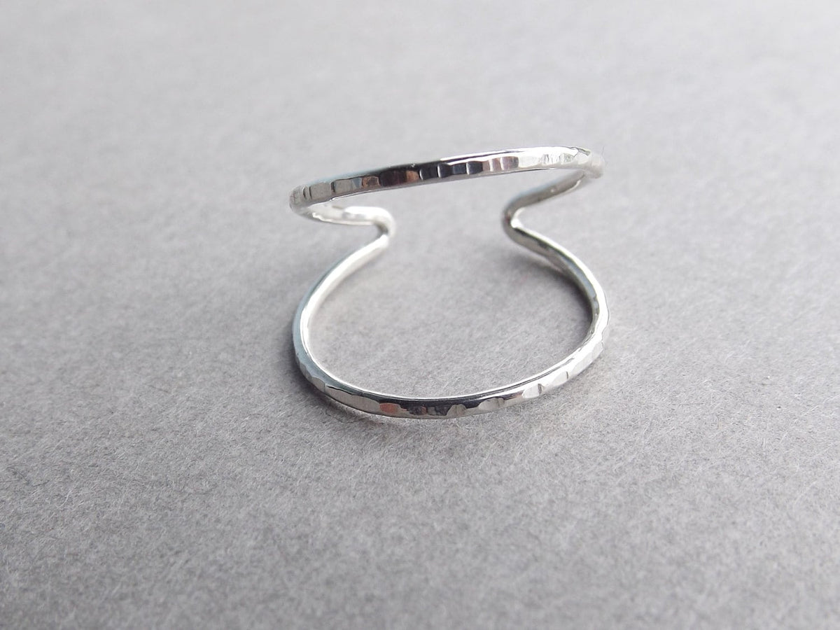 Double Knuckle Ring, Knuckle Rings, Open Mid Rings, above knuckle ring, Toe Rings, Rings, Sterling Silver Knuckle Ring, Customizable