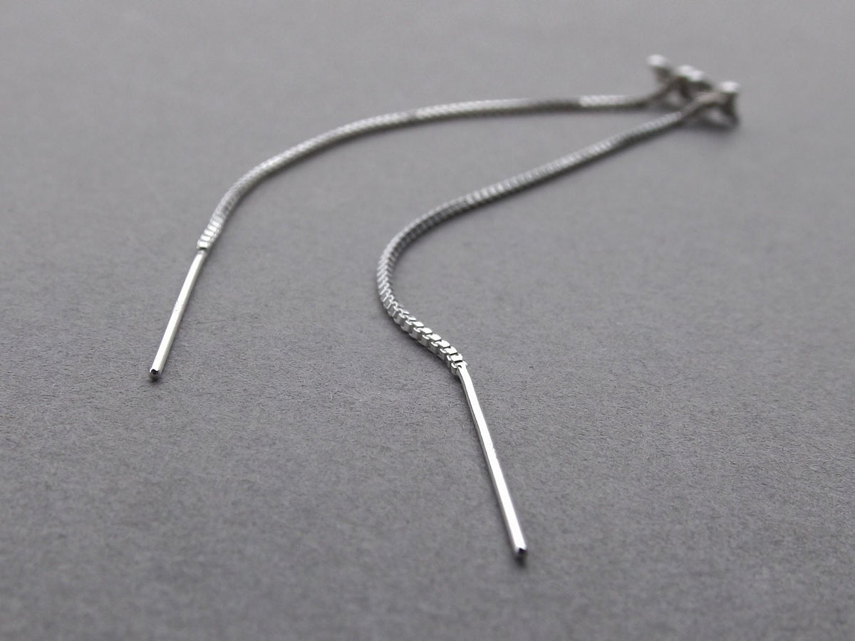Butterfly Earrings,Tiny Butterfly Earrings,Sterling Butterfly Earrings,Thread Earrings,Butterfly Chain Earrings,Butterfly Studs,Simple,Chain