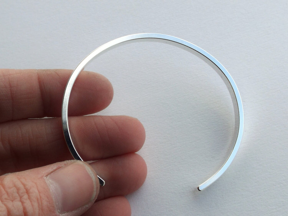 Simple Silver Cuff Bracelet, Wide Silver Stacking Cuff, Modest Cuff Bracelet, Thick Cuff Bracelet, Cuff, Simple, Layering Cuff, Thick Cuff